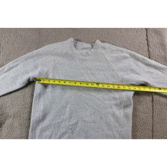 Smart Wool Sweater Womens L Blue Alpaca Merino Poly Crewneck THIS WAS WASHED - Picture 4 of 14